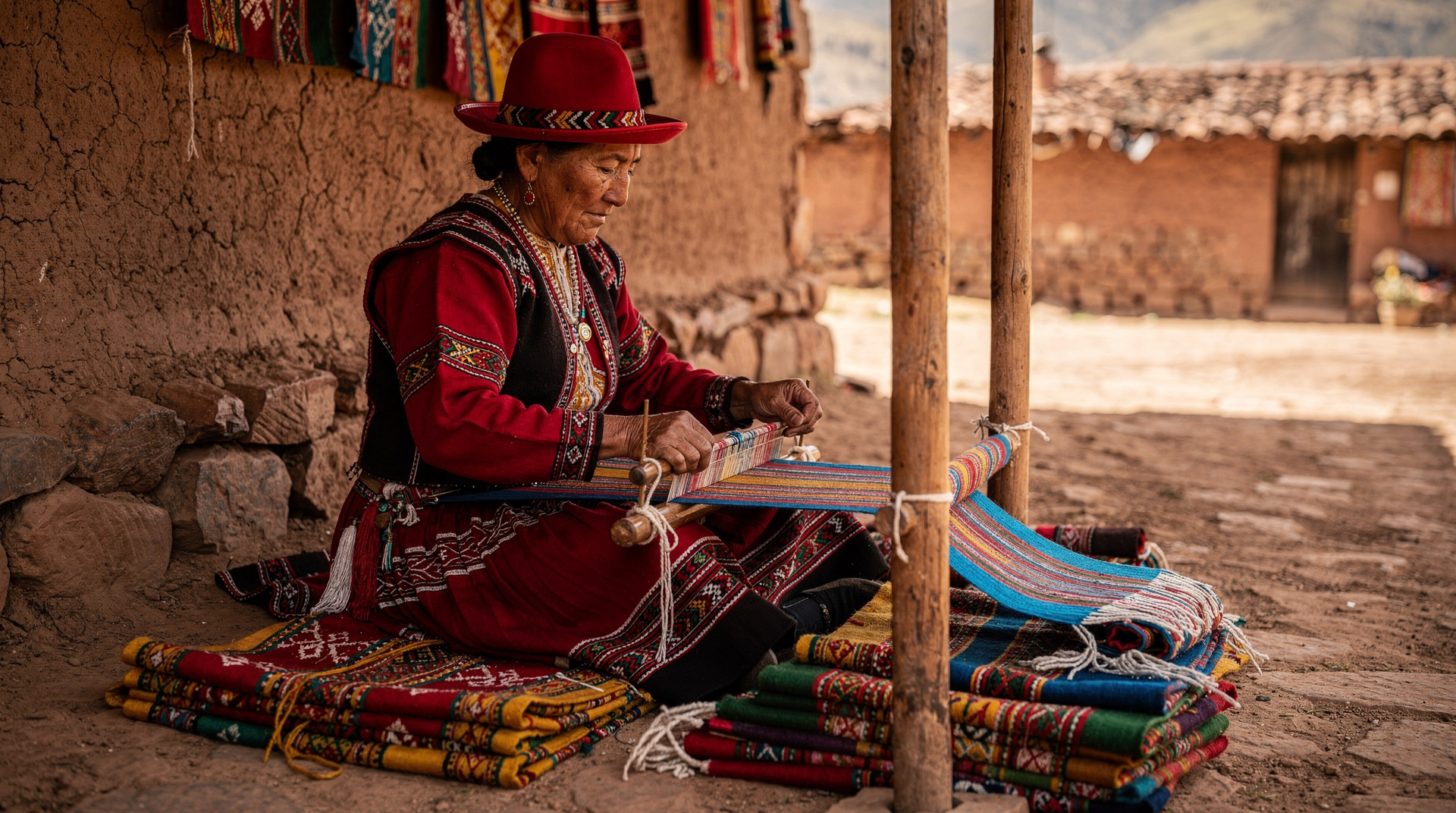 Chinchero e a tecelagem andina: guia prático para 2026 — Como visitar as cooperativas de tecelagem de Chinchero, a igreja colonial e o me