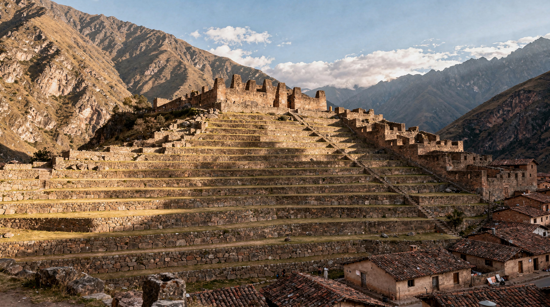 Ficar em Ollantaytambo: o guia da vila para 2026 — Tudo sobre ficar em Ollantaytambo — a fortaleza Inca, a grade de ruas Inca viva,